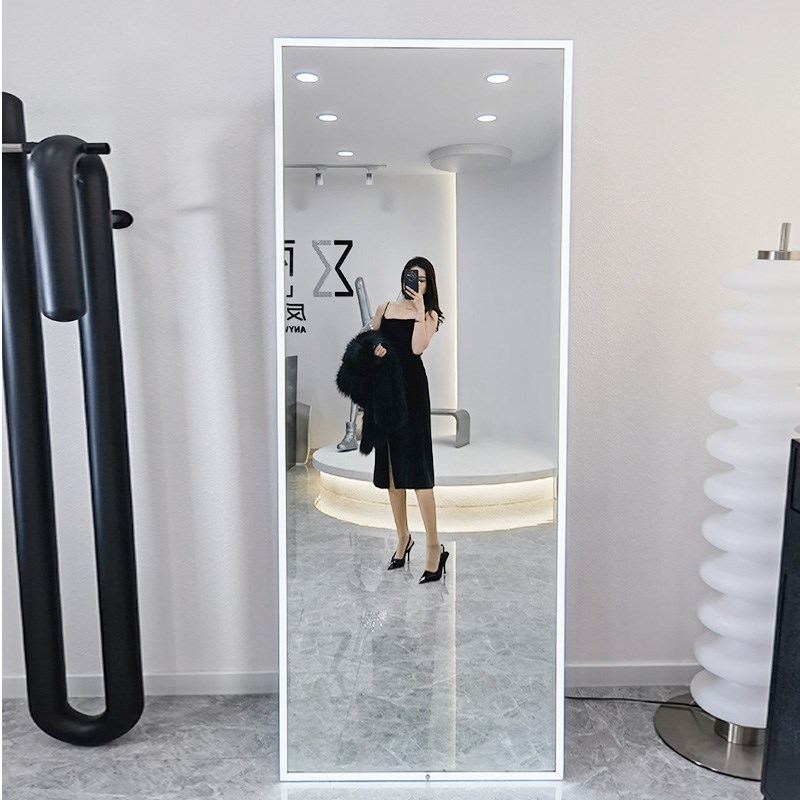 丽美特穿衣镜高清LED发光显瘦智能感应全身镜落地镜家用服装店