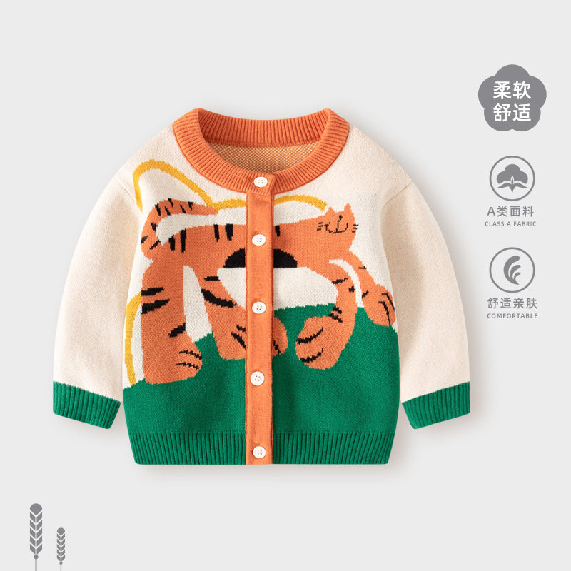 男童针织衫夏季薄款小外套宝宝开衫儿童婴幼儿衣服空调衫防晒衣服