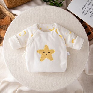 婴儿夹棉半背棉衣薄棉冬季超可爱新生儿秋冬卡通衣服宝宝上衣棉服