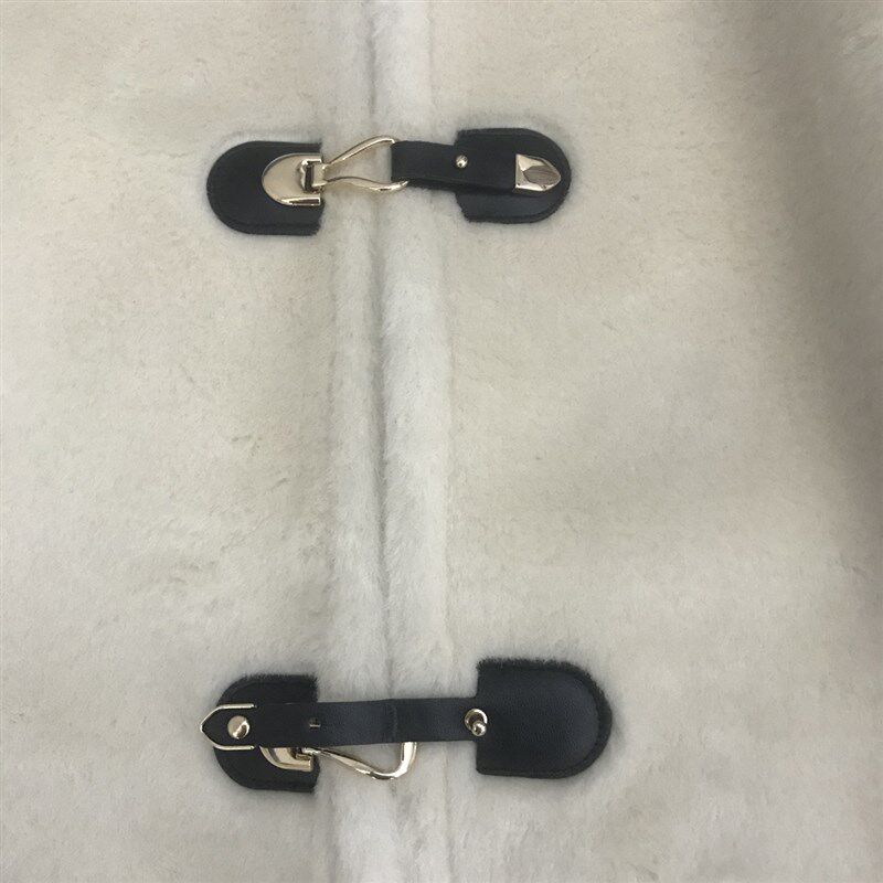 秋冬新品 女装 金属扣皮草效果双面绳结扣长袖夹克外套 6318266