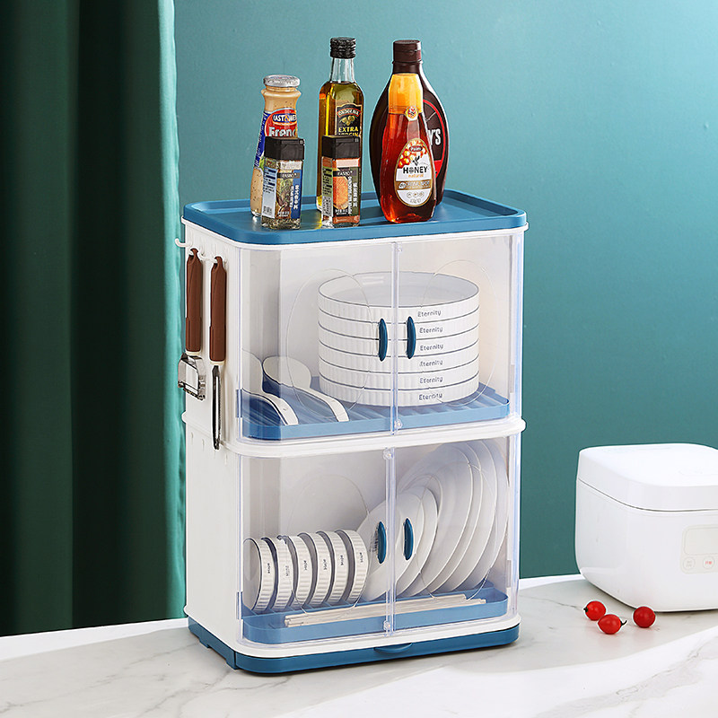 厨房碗筷收纳盒碗架带盖放餐具装碗箱密封碟盘沥水置物架家用碗柜,厨房/烹饪用具,厨房置物架/置物柜/角架,淘宝优惠券,粉丝福利购,淘宝优惠卷