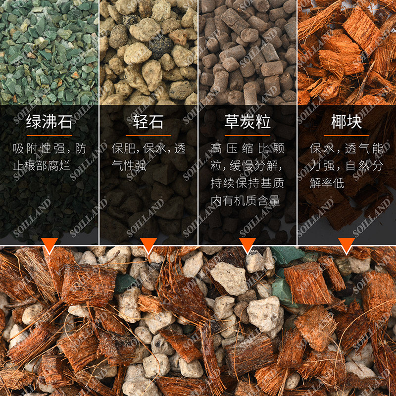 兰花基质花卉营养土洋兰植物专用土蝴蝶兰兰科种植土颗粒土壤水苔