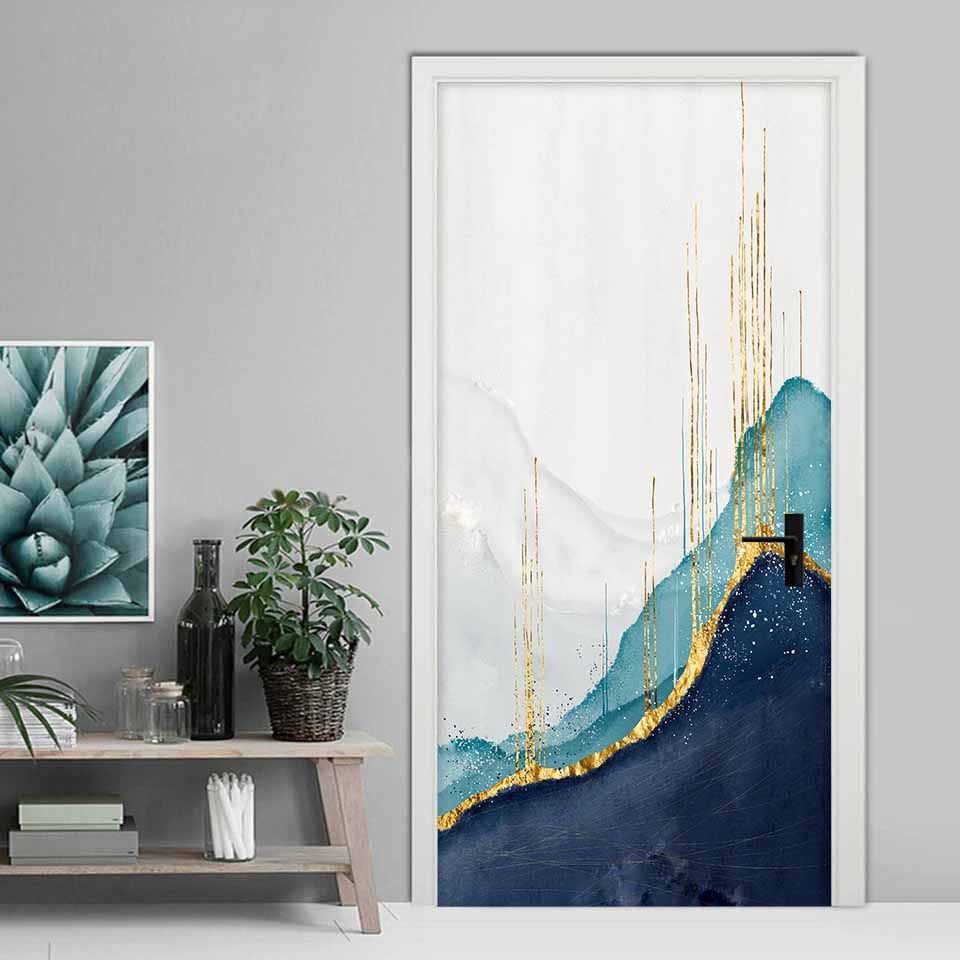 金箔抽象门贴纸整张自粘装饰房门洗手间衣柜玻璃移门创意贴画防水,家居饰品,软装墙贴,淘宝优惠券,粉丝福利购,淘宝优惠卷