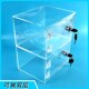 定做透明带锁开门亚克力动漫玩具透明合页展示盒防尘罩保管箱制作