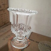 加厚加重水晶玻璃欧式 花瓶高档罗马风灯插花摆件餐桌水培浮雕花纹