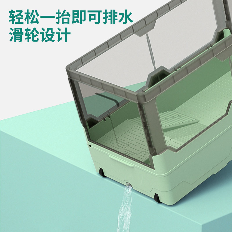 乌龟生态缸造景大型别墅饲养箱晒台家用养龟盆玻璃水陆小鱼缸专用