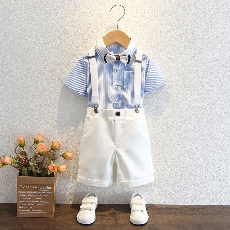 儿童礼服男童套装夏英伦风幼儿园毕业班服儿童主持西装合唱表演服