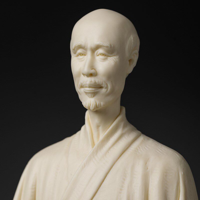 东方泥土《民国四僧  弘一法师》手工陶瓷中式白瓷摆件艺术品装饰