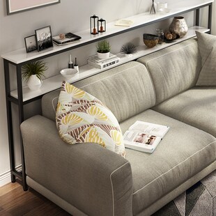 床边置物架沙发墙长条木制墙角架落地式双层沙发装饰架背景窄新款