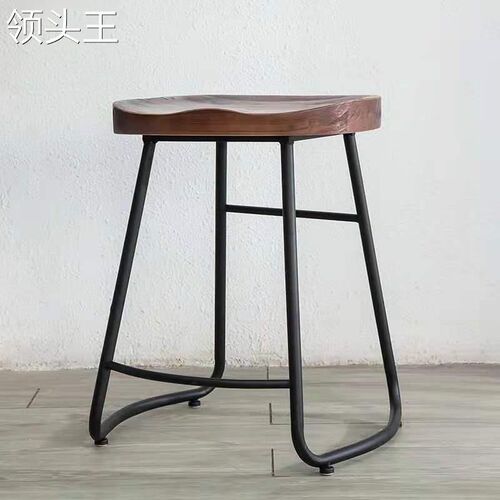 休闲椅吧台椅高脚凳高脚椅酒吧椅吧台凳餐凳前台椅椅铁木组合