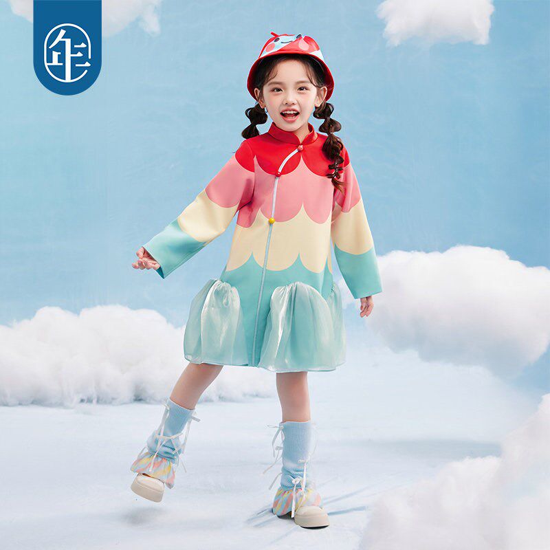 年衣童装女童旗袍连衣裙2025年春季新款周岁礼服裙子儿童演出服