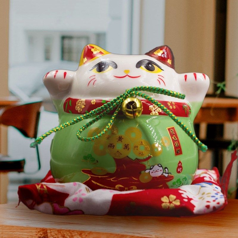 客厅办公室桌面招财摆件店铺睁眼开运招财乔迁家内玄关招财猫礼品,家居饰品,招财猫,淘宝优惠券,粉丝福利购,淘宝优惠卷