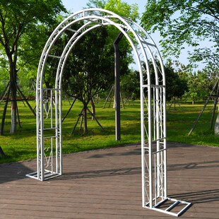 铁艺拱门花架半拱门爬藤架庭院别墅门柱攀爬支架门头爬藤架可定制