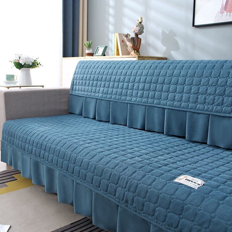 简约沙发垫四季通用防滑全盖沙发床套罩夹棉直排单人三人坐垫子厚