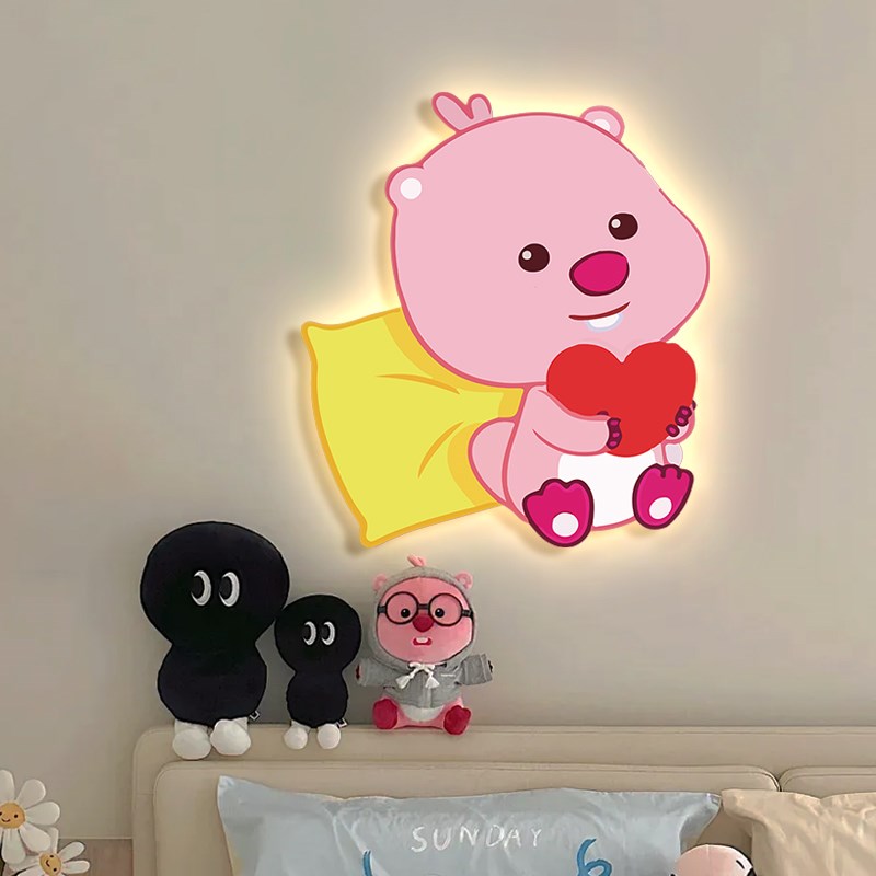 loopy露比儿童房装饰画卧室床头画男女童房间装饰挂件挂画高级感