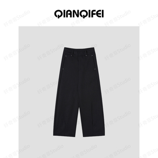 高腰设计感宽松百搭阔腿休闲裤 新款 61111 13F