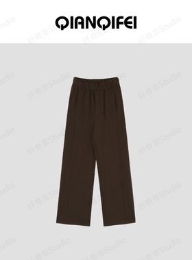 1-4H 【我的魂】 高腰加绒云感裤宽松直筒肌理感休闲裤 2888