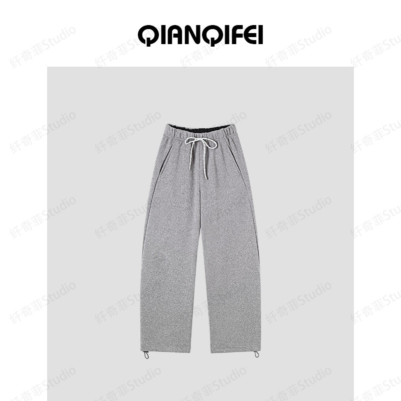 1-17F  新款高腰抽绳宽松阔腿加绒休闲裤 51090,女装/女士精品,休闲裤,淘宝优惠券,粉丝福利购,淘宝优惠卷