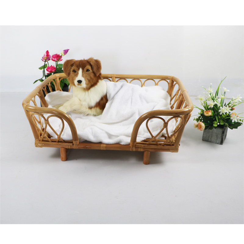 工厂店真藤编宠物床 狗窝 猫床手工编宠物沙发四季通用床窝