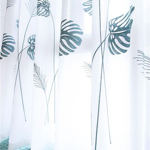 网红魔术贴自粘式窗帘免打孔安装卧室飘窗透光不透人加厚乱麻新款