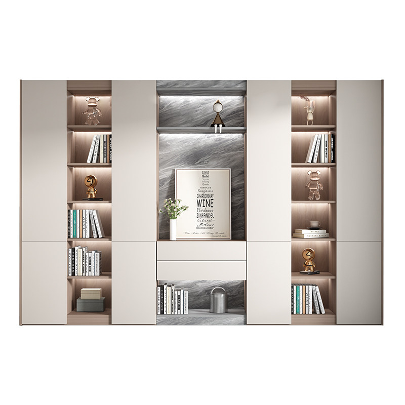 书柜带玻璃门实木定制一体到顶整墙组合简约家用客厅轻奢防尘书架,住宅家具,儿童书柜,淘宝优惠券,粉丝福利购,淘宝优惠卷