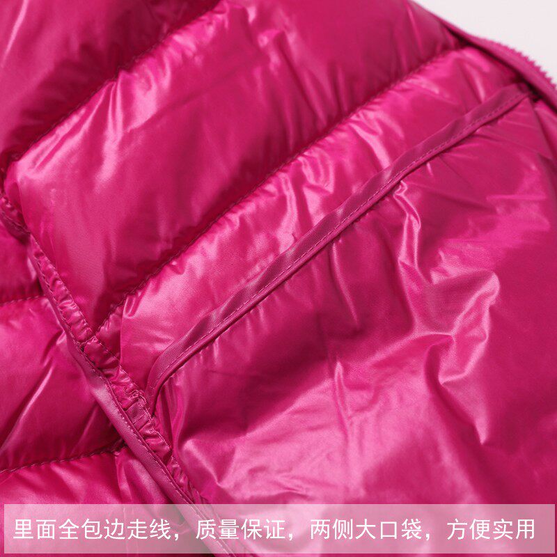 大码女装胖妹妹马甲轻薄羽绒背心女外穿时尚200斤宽松马夹外套冬