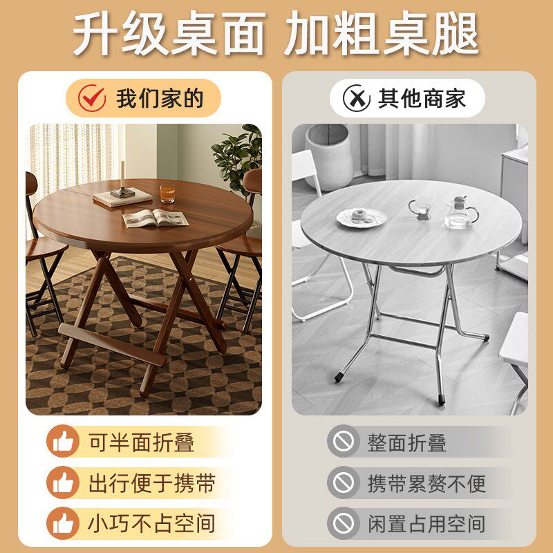 折叠餐桌会客洽谈小圆桌椅组合咖啡店客厅吃饭休息区接待商用桌子