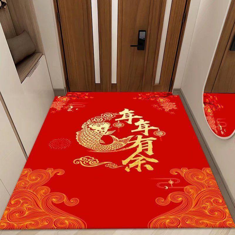 地毯/家用喜庆中式红色中国风竖版出入平安进门玄关地垫/防滑吸水,家庭/个人清洁工具,地垫,淘宝优惠券,粉丝福利购,淘宝优惠卷