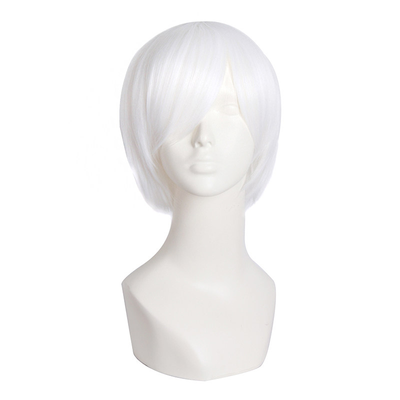 潼漫 cos假发男女适用短发30CM万用反翘直发纯白色动漫假毛全头套,美发护发/假发,演出假发,淘宝优惠券,粉丝福利购,淘宝优惠卷