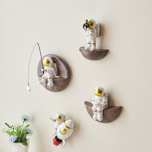 创意太空人墙面遮丑装饰卧室牀头儿童房幼儿园墙洞遮挡装饰品挂墙