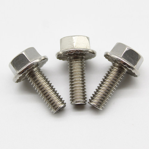 304不锈钢法兰面外六角带垫防滑螺栓螺丝M5M6M8M10M12*16-20-60mm