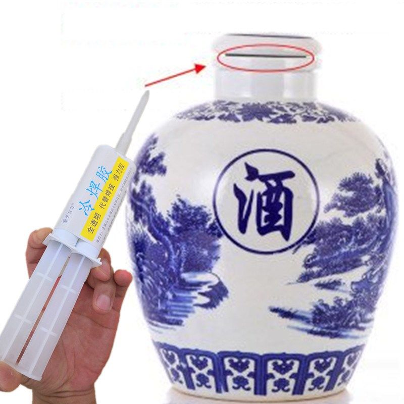 酒瓶密封无机胶水陶瓷补漏酒缸酒罐保存封坛专用防漏气泡菜坛子缝