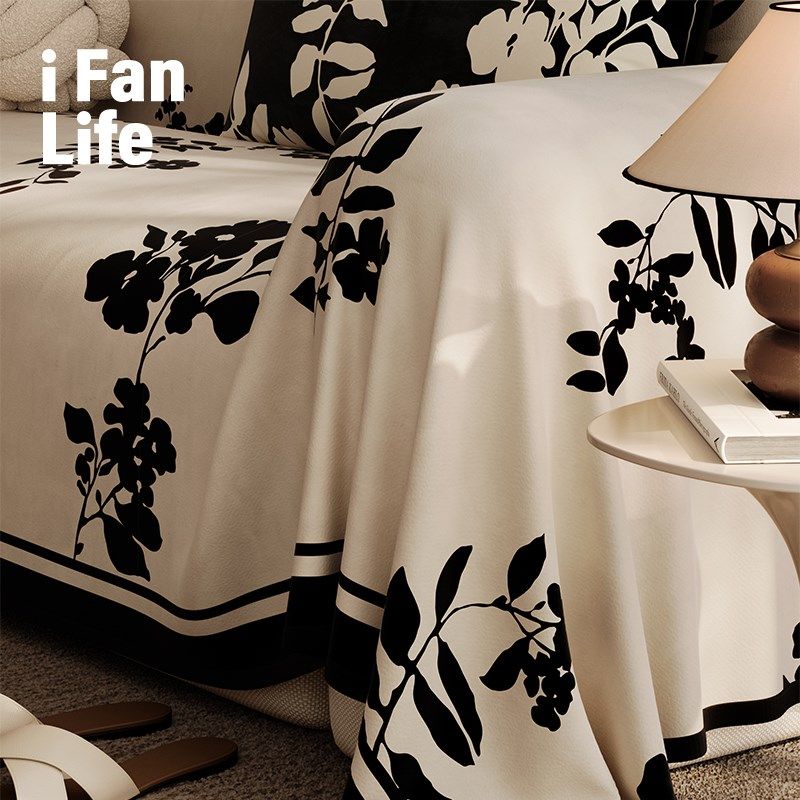 范店浮花掠沙发盖巾四季通用防猫抓沙发布全包沙发毯防滑沙发套罩,居家布艺,沙发垫,淘宝优惠券,粉丝福利购,淘宝优惠卷