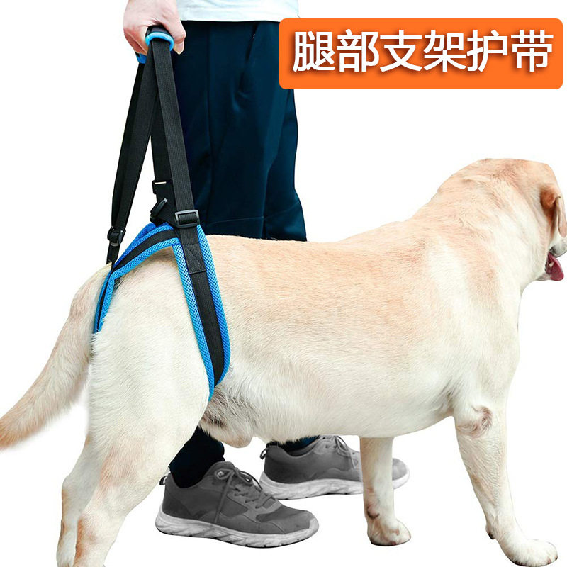 狗狗后腿支撑背带 中大型犬提拉辅助带 可伸缩宠物牵引工具