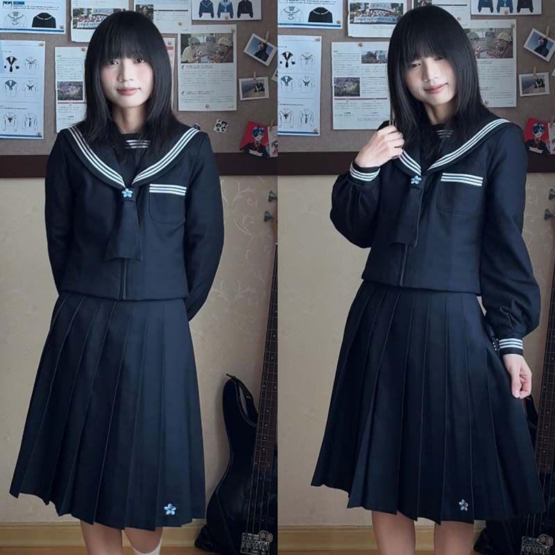 枣今学园【棉服】水手服JK制服学生校服日系加厚水手服