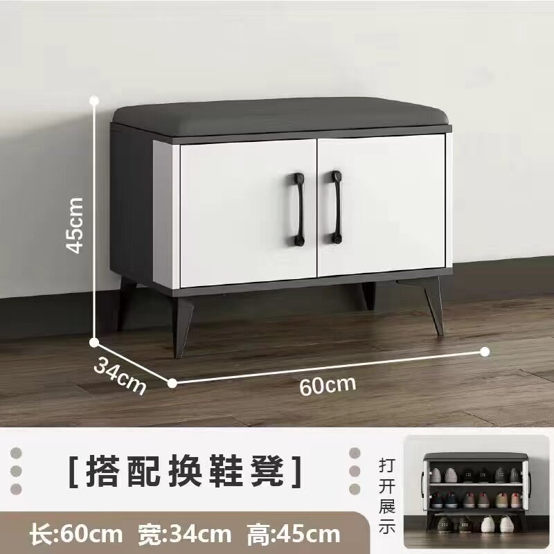 入户换鞋凳家用门口鞋架可坐软包鞋柜带坐凳一体收纳进门穿鞋座椅