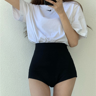 韩国女团夜间练习室打底安全短裤女夏高腰jazz爵士钢管跳舞蹈裤子