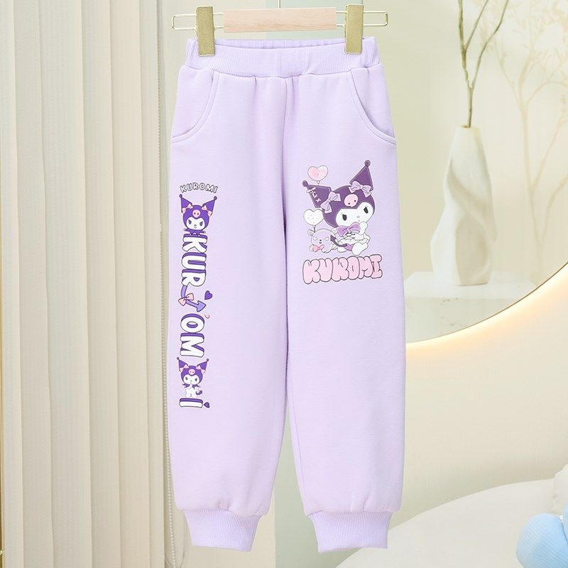 2024秋冬季新款女童加绒加厚卫衣套装儿童洋气时尚外穿两件套童装