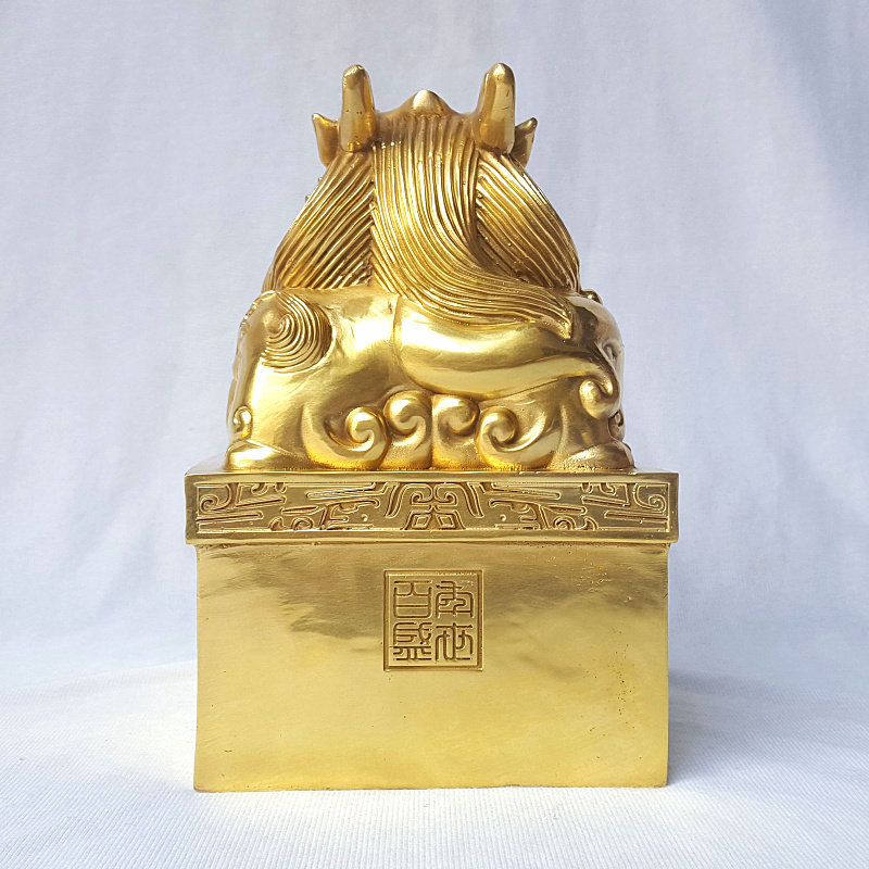 铜印章貔貅大印中式摆件纯铜工艺品合作共赢家居办公店铺定制刻字