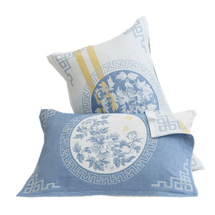 纯棉枕巾一对A类母婴级情侣高档全棉加厚柔软四层纱布简约水洗棉