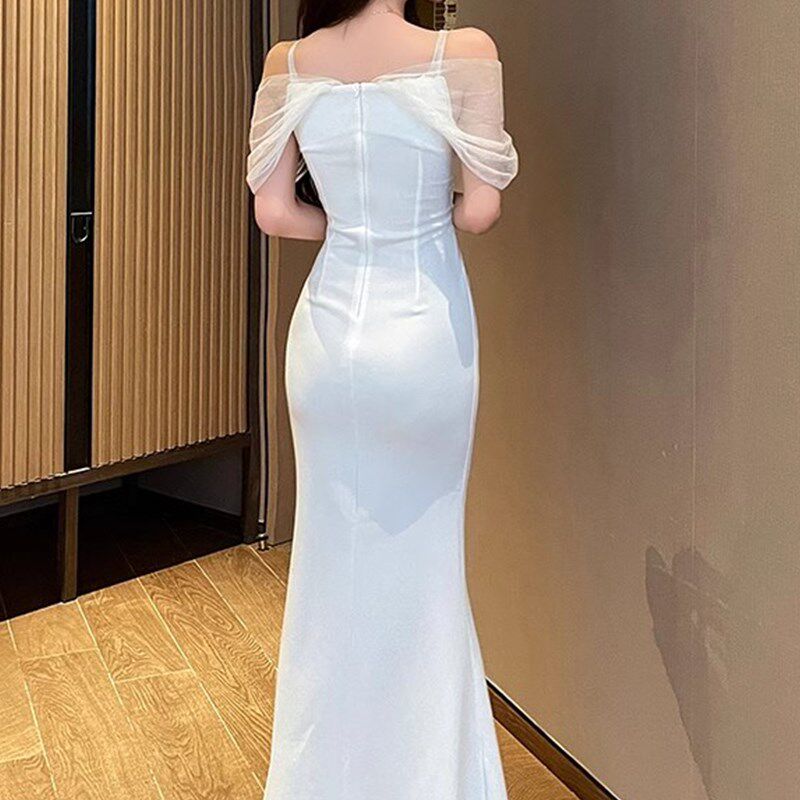 夜总店女装性感低胸显瘦夏短袖2024年新款桑拿技师足浴柔式晚礼服