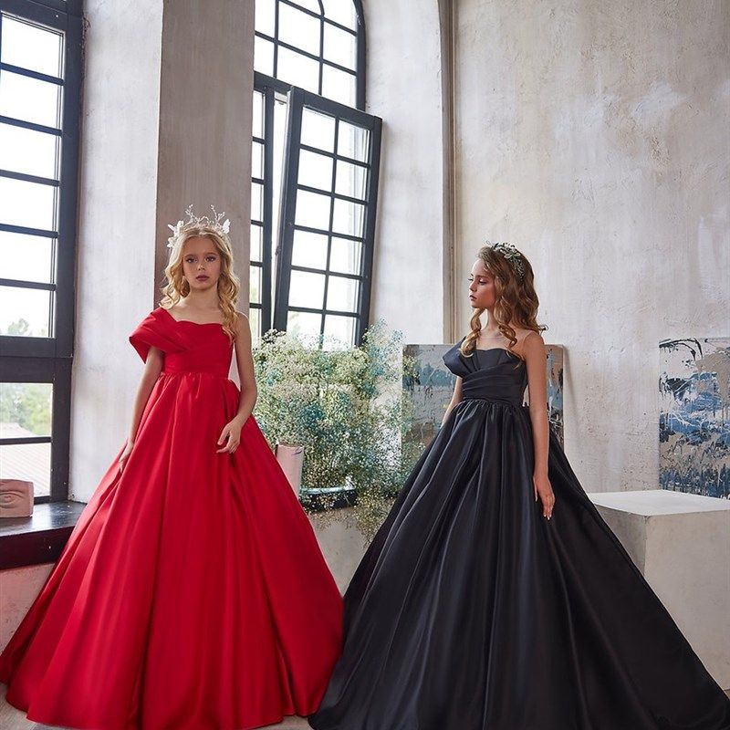 新款女儿童高端大提琴演奏礼服中大童轻奢钢琴演出服缎面拖尾长裙,童装/婴儿装/亲子装,儿童礼服,淘宝优惠券,粉丝福利购,淘宝优惠卷