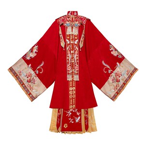 今时月 长安 小万姑娘绣花凤尾云肩明制立领对襟长袄汉服婚服春秋