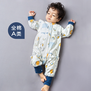 幼儿园儿童空调房防踢被 婴儿睡袋春秋双层纯棉宝宝分腿睡袋秋冬季