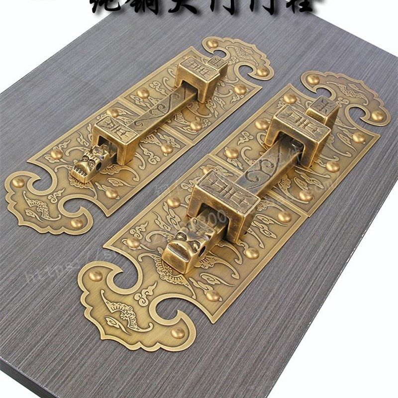 中式仿古纯铜古建大门插销门锁老式门闩对开门全黄铜别墅木门门栓,基础建材,小拉手,淘宝优惠券,粉丝福利购,淘宝优惠卷