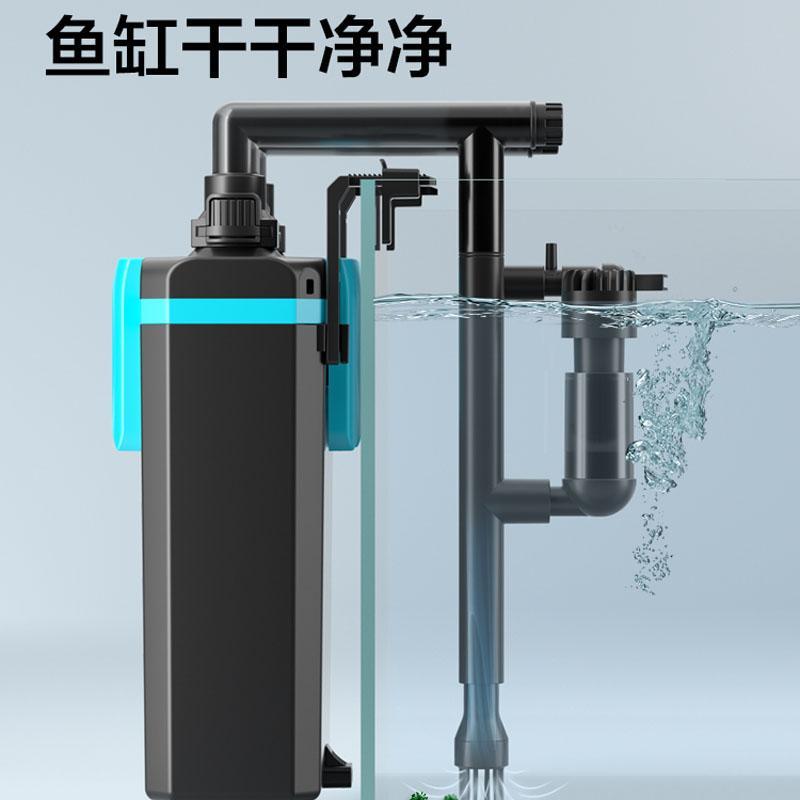 创宁壁挂净水鱼缸过滤器背包过滤器除油膜低水位乌龟缸淡水缸静音