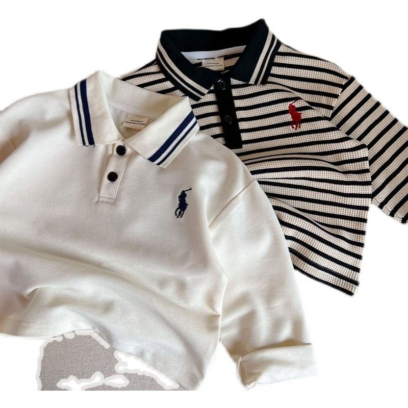 男童POLO衫长袖T恤春秋款2023新款儿童翻领卫衣洋气男孩打底上衣,童装/婴儿装/亲子装,儿童POLO衫,淘宝优惠券,粉丝福利购,淘宝优惠卷