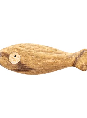 原上城手工制作海象嘟嘟的实木小鱼干装饰品磁吸冰箱贴