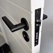 不锈钢合页门吸门锁三合一套装 家用酒店房门把锁平开合页加厚静音