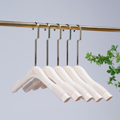 服装 架衣服撑子无痕防滑家用原木挂钩 店实木捆绳衣架棉绳衣挂裤